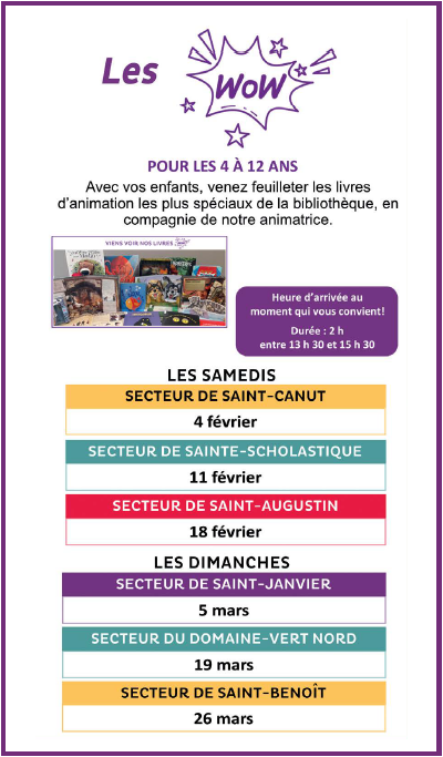 Bibliothèque  les Wow  Ville de Mirabel